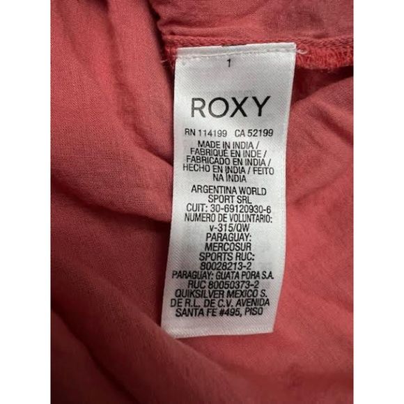 Roxy Woman's Coral Pink Spaghetti Strap Short Slip Dress Size L - Picture 8 of 9